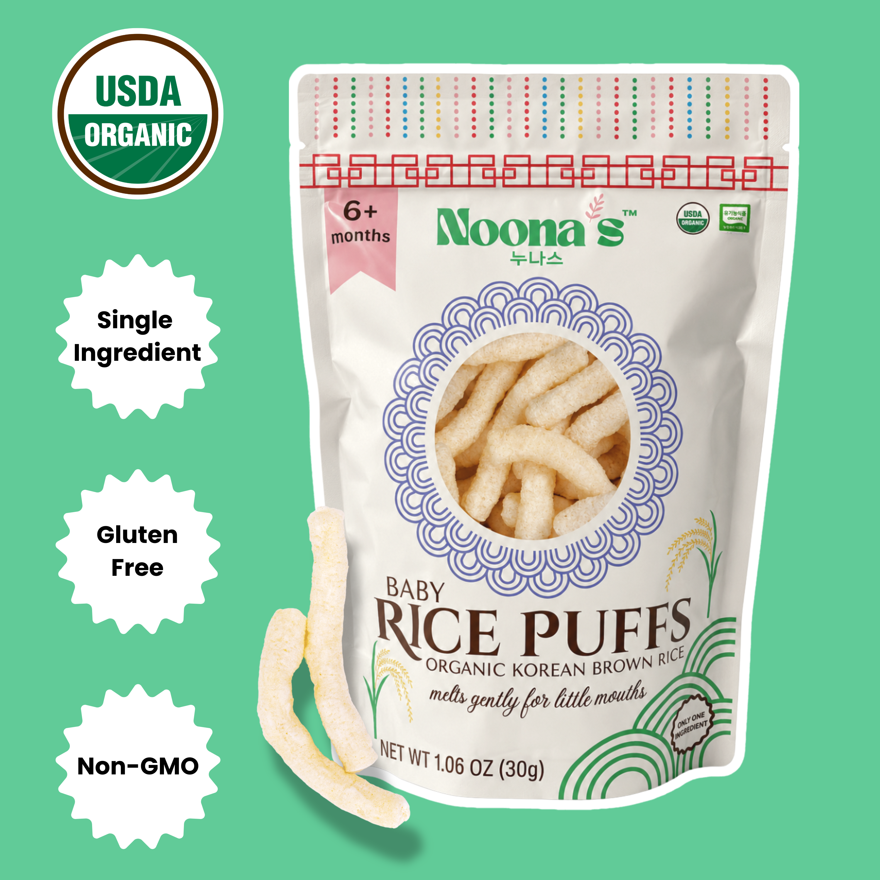 Noona's Baby Rice Puffs - 5 Pack